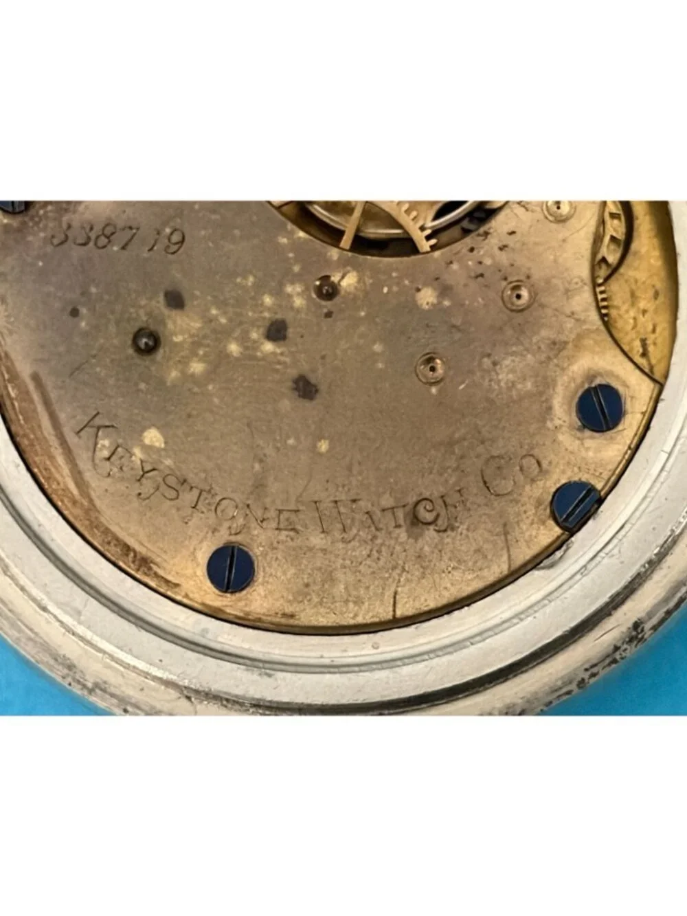 1857 E. Howard & Co Pocket Watch 15J Keystone Silverode Case 4 parts / repair